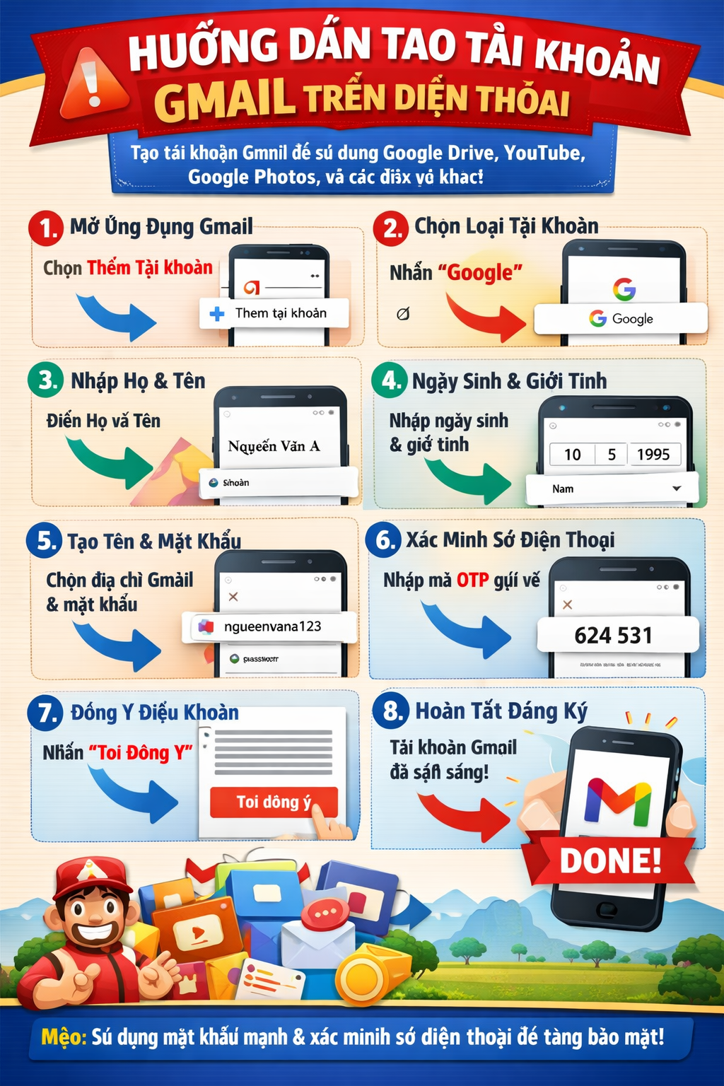 CÁCH TẠO TÀI KHOẢN GMAIL ĐƠN GIẢN NHẤT