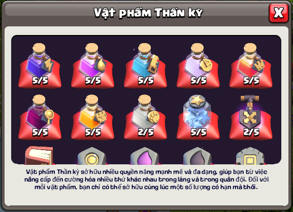 Danh Sách Đầy Đủ Các Loại Thuốc Trong Clash of Clans và Cách Sử Dụng Hiệu Quả