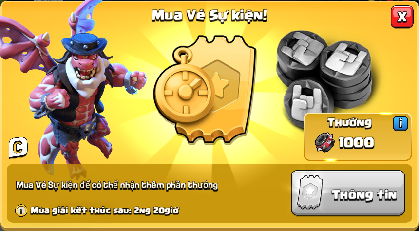 Vé Sự Kiện Clash of Clans là gì?