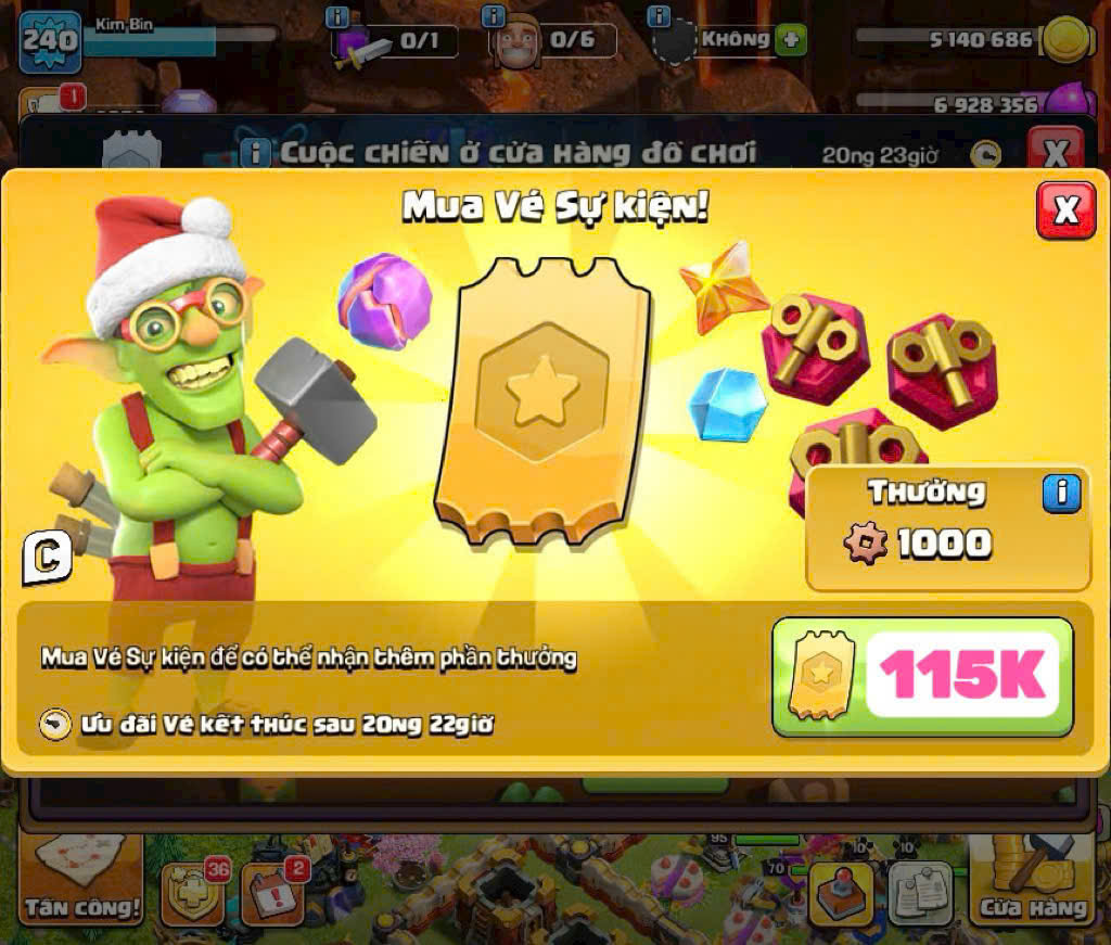 Dịch Vụ Nạp Vé Sự Kiện Clash of Clans – Giá Rẻ, An Toàn