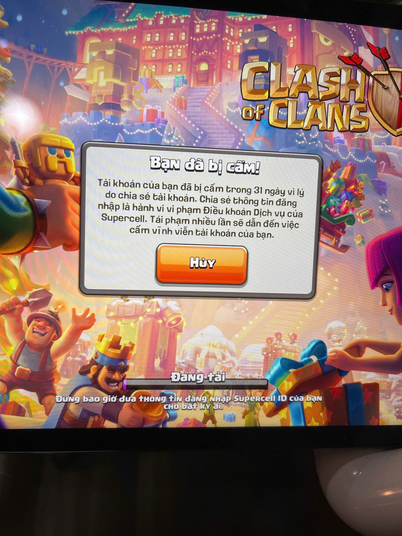Lý do tài khoản clash of clans bị khóa 31 ngày và cách phòng tránh