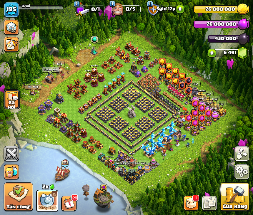 TH17 THỦ KHOẺ – QUÂN KHOẺ – TRANG BỊ MẠNH – HEROES LEVEL CAO – SẴN 6.491 GEMS